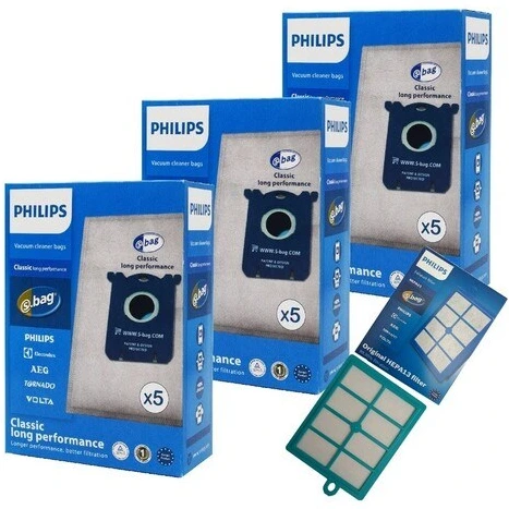 پاکت جاروبرقی فیلیپس P3 ااگ الکترولوکس (پک سه بسته ای به همراه فیلتر ابری)